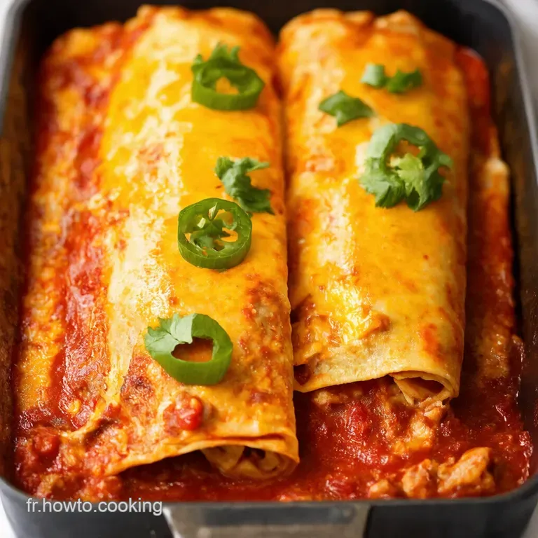 Enchiladas Fiesta Poulet Fromage et Sauce Chili Maison
