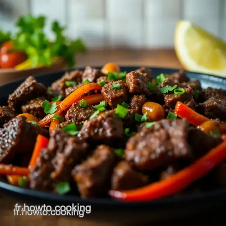Fajitas De B&oelig;uf &Eacute;pic&eacute;es &Agrave; La Mexicaine presentation