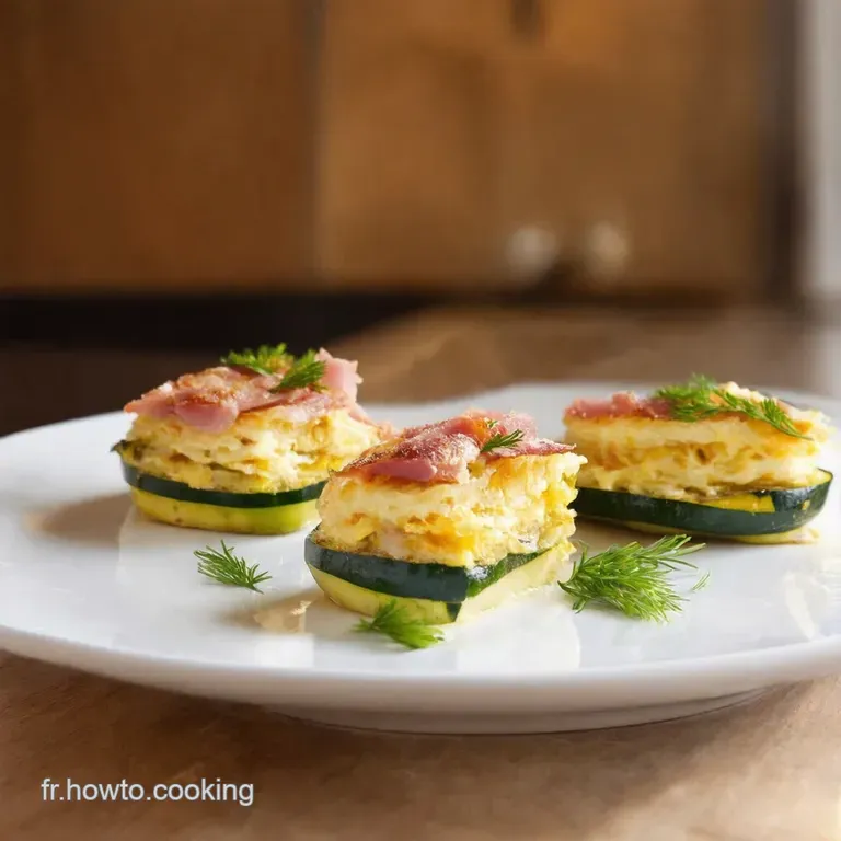 Feuillet&eacute;s Croustillants Courgette Jambon Comt&eacute; presentation