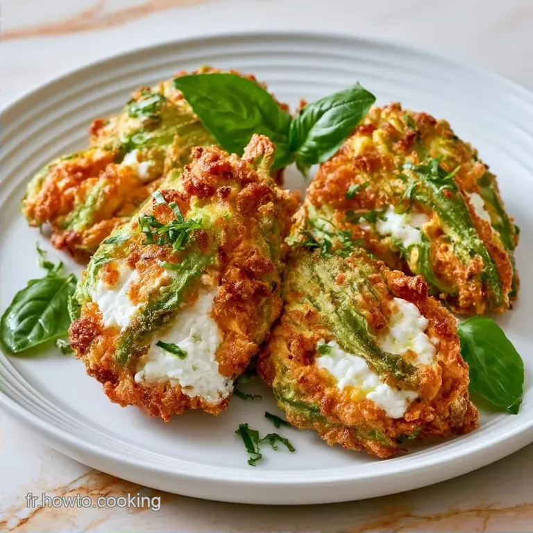 Fleurs de Courgettes Farcies &agrave; la Ricotta
