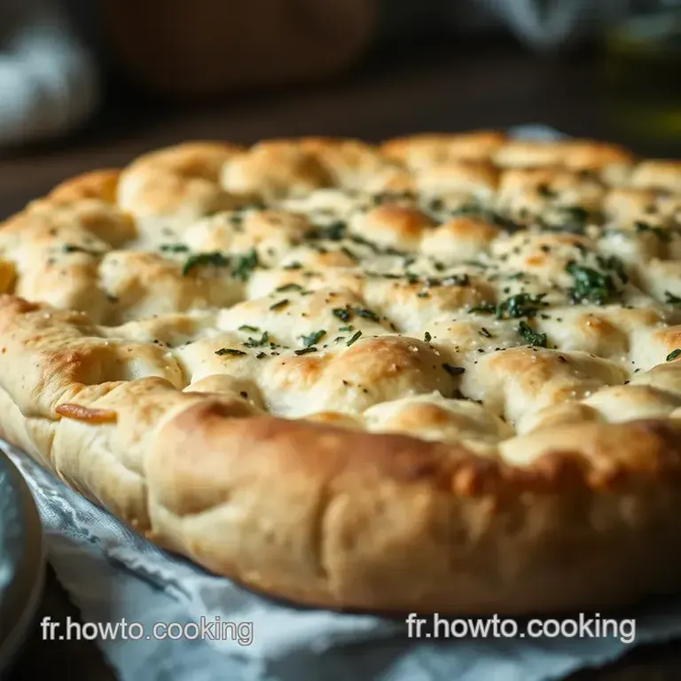 Focaccia &Agrave; La Romana : Pain Plat Italien Aux Herbes Et &Agrave; L huile D olive presentation