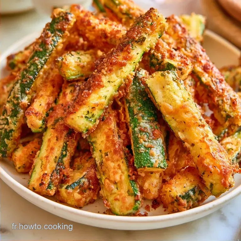 Frites De Courgettes Au Air Fryer Au Parmesan