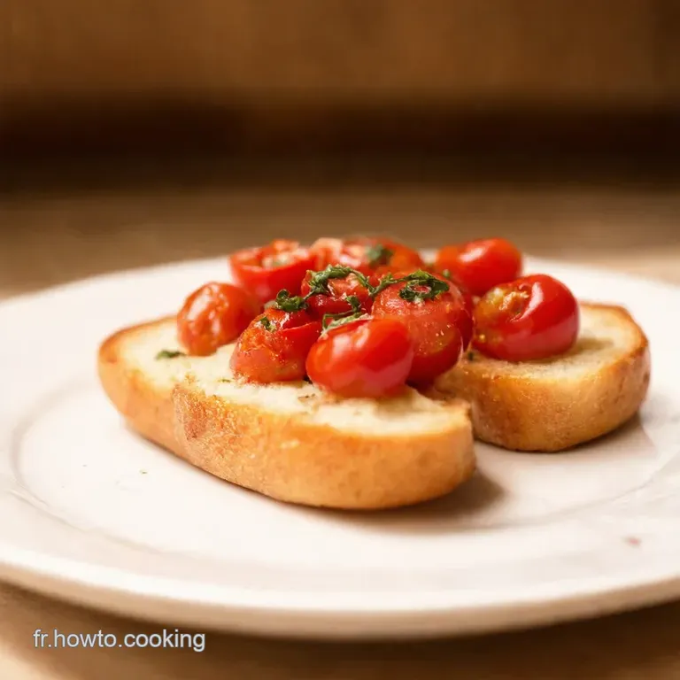 Gardeners Delight Cherry Tomato Basil Bruschetta presentation