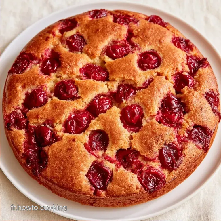 G&acirc;teau Aux Cerises Et Amandes De Laurent Mariotte