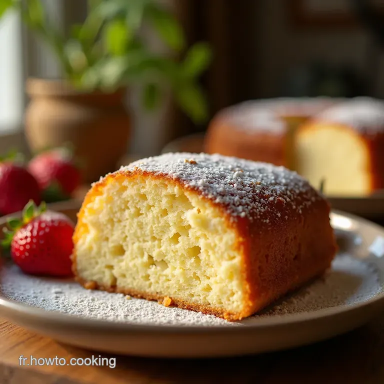 G&acirc;teau Moelleux &Agrave; La Noix De Coco presentation