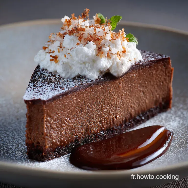 Lop&eacute;ra Noir G&acirc;teau Mousse Au Chocolat Intense Et A&eacute;rien presentation