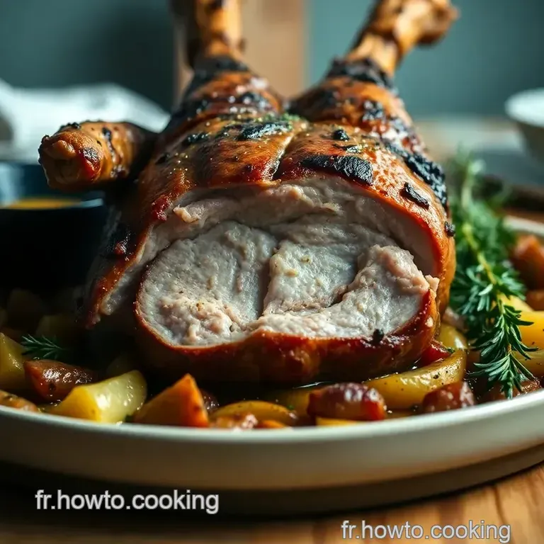 Gigot D agneau R&ocirc;ti &Agrave; L ail Et Aux Herbes De Provence presentation