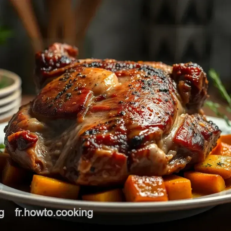 Gigot d Agneau R&ocirc;ti &agrave; l Ail et aux Herbes de Provence