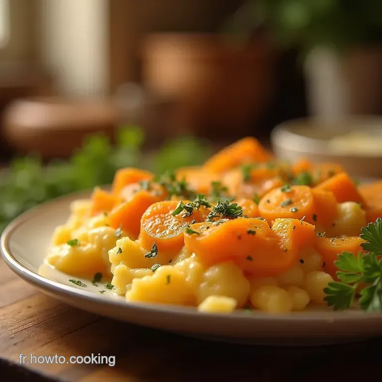 Gratin de Carottes Aérien à la Muscade et au Gruyère Allégé presentation