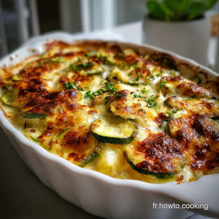 Courgettes Au Skyr : Le Gratin Cr&eacute;meux Et Sain presentation