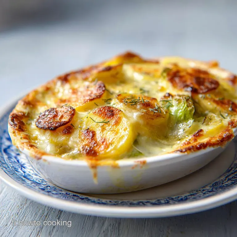 Gratin Poireaux Pommes De Terre Cr&eacute;meux