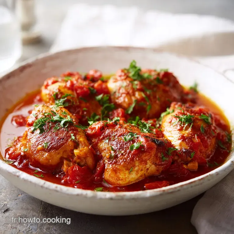 Hauts de Cuisses de Poulet Sauce Tomate Confire