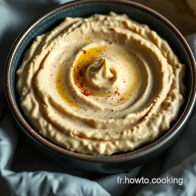 Houmous Classique Aux Pois Chiches Et Tahini presentation