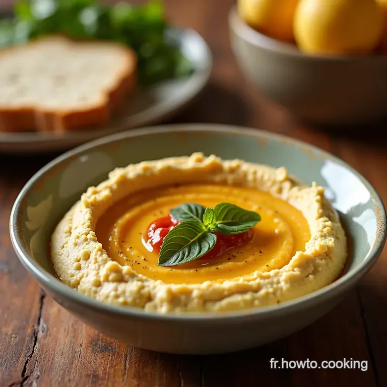 Houmous Maison La Recette Facile Et D&eacute;licieuse presentation