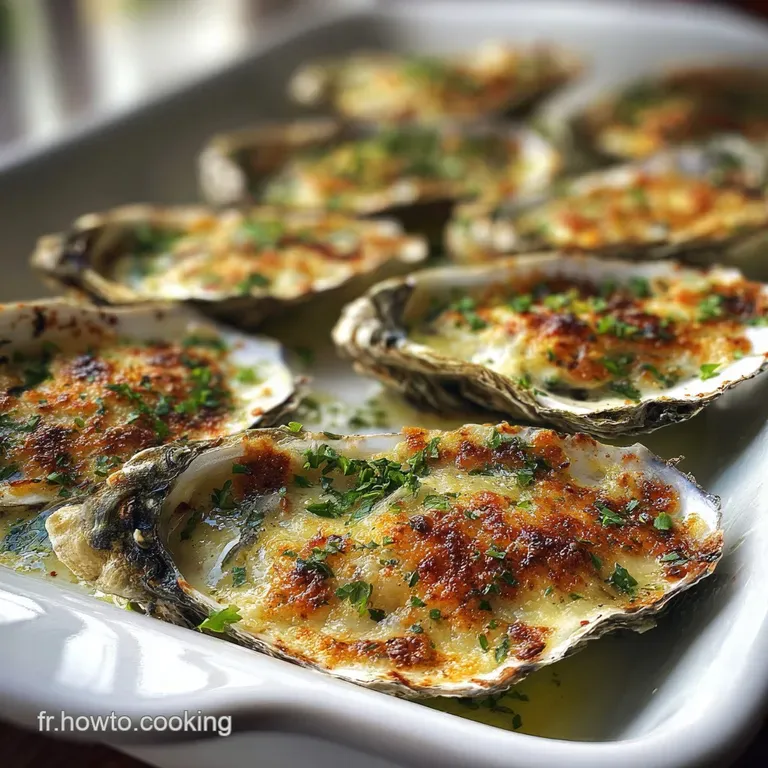 Hu&icirc;tres Chaudes Gratin&eacute;es au Four