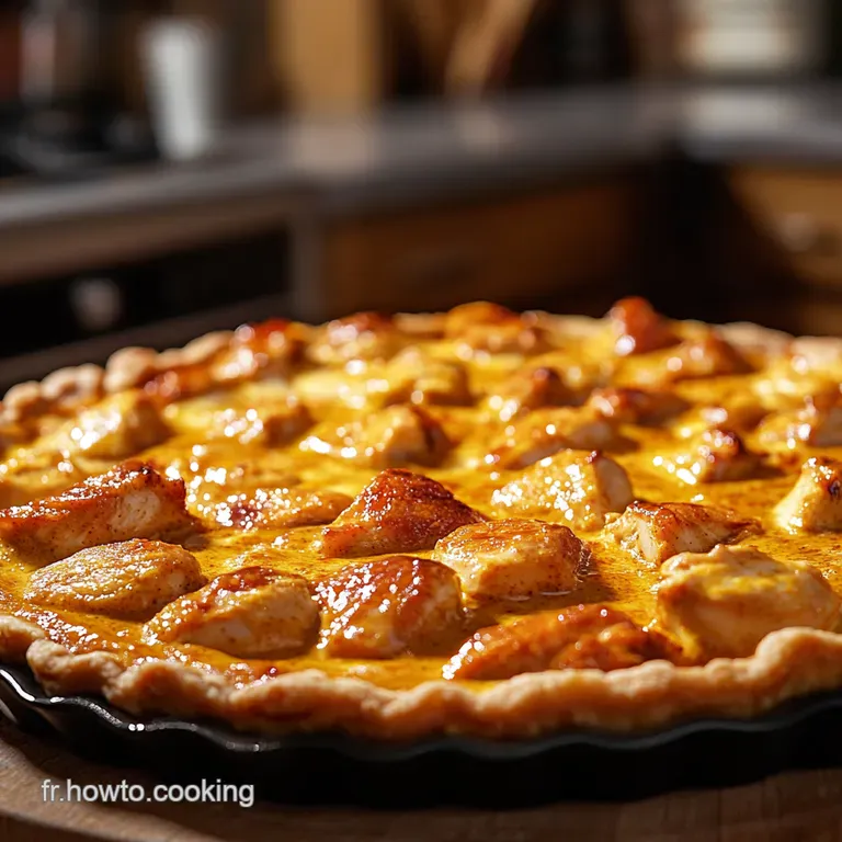 La Tarte au Poulet Madras et Son C&oelig;ur Cr&eacute;meux