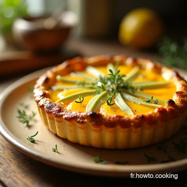 La Tartine du Soleil Tarte Fine et Croustillante aux Courgettes Chèvre et Zeste de Citron presentation