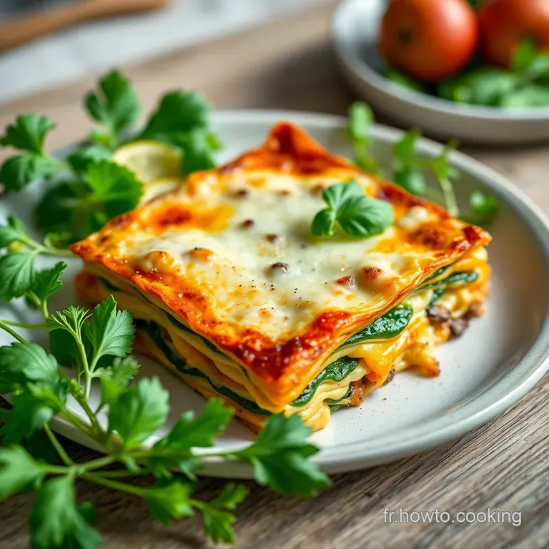 Lasagnes Aux L&eacute;gumes Frais presentation