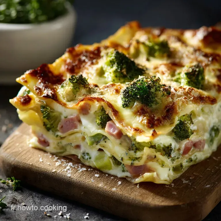 Lasagnes au Brocoli et au Jambon Le gratin familial &agrave; la B&eacute;chamel Comt&eacute;