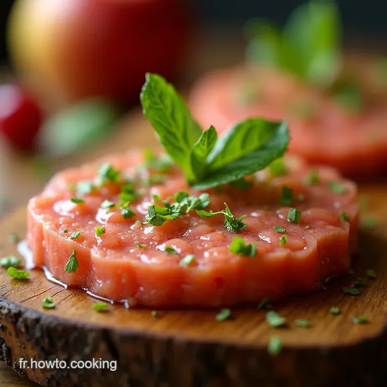 LÉclat Vert et Rose Tartare de Truite Fumé à la Pomme Granny Smith presentation