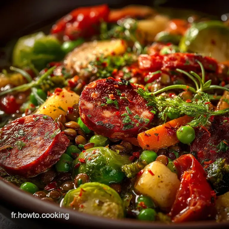 Lentilles Du Puy Au Chorizo Et L&eacute;gumes Un Rago&ucirc;t De Bistrot Raffin&eacute; presentation