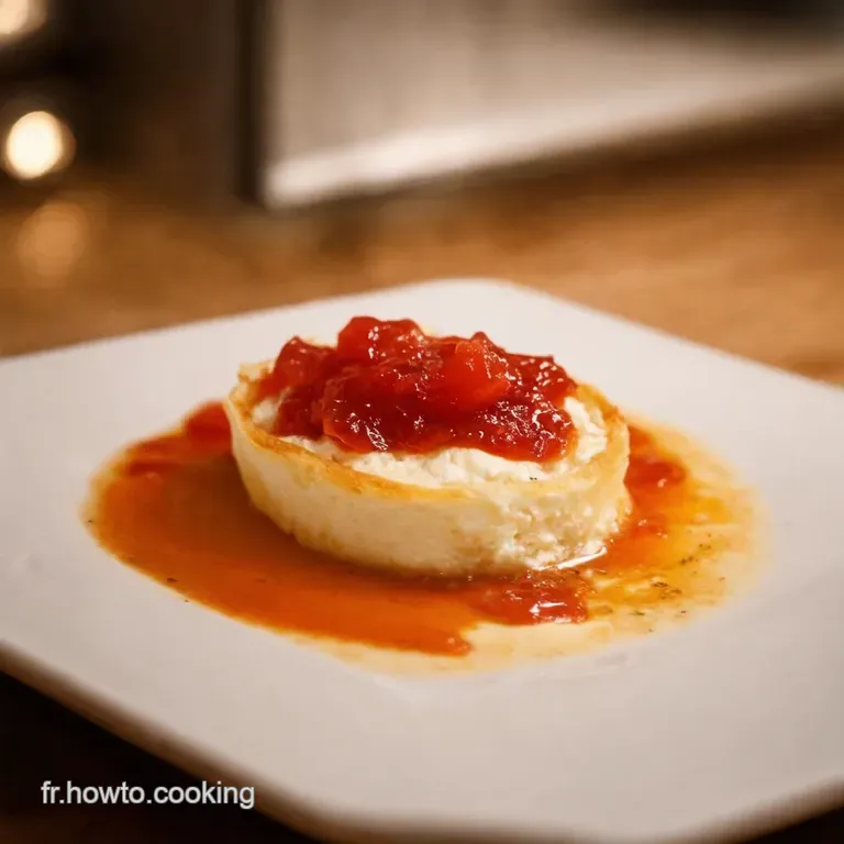 Menu Surprise Du Chef Ricotta Fum&eacute;e Et Sa Confiture Past&egrave;quetomate presentation