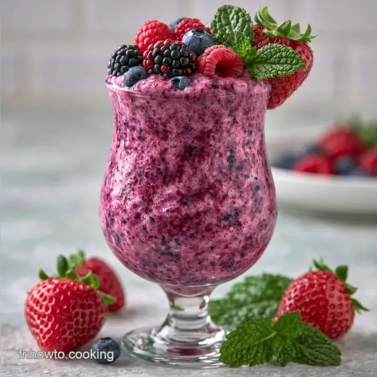 Milkshake &Agrave; La Myrtille au Lait D Amande