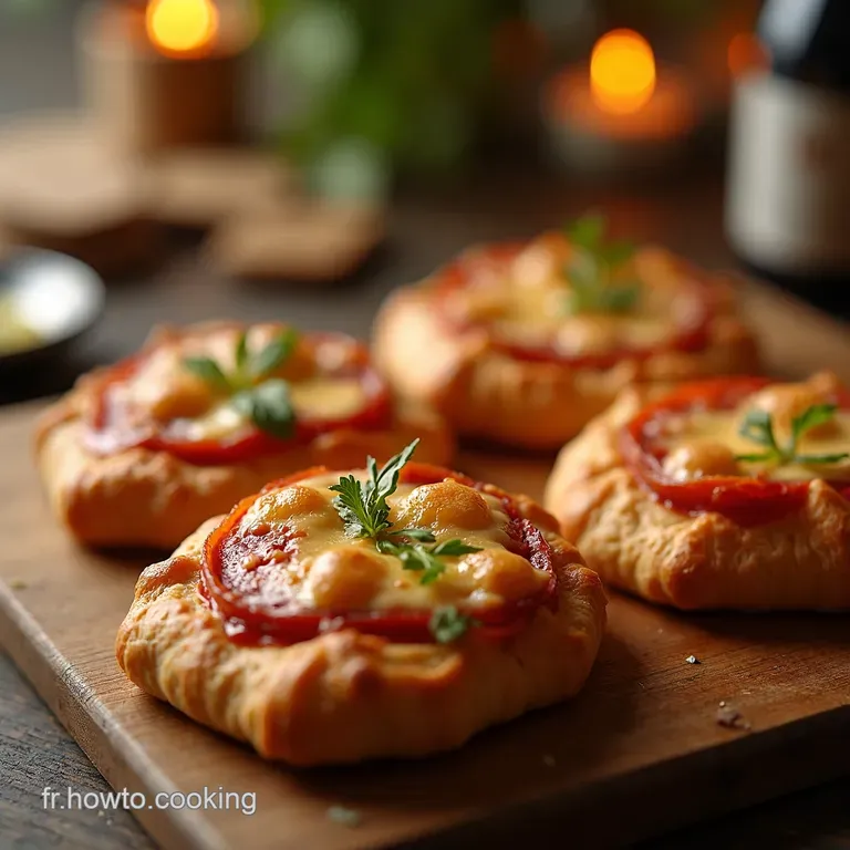 Mini Croissants Pizza Lap&eacute;ro Parfait presentation