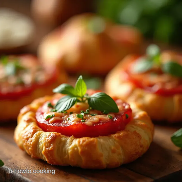 Mini Pizza Croissants Un D&eacute;lice &Agrave; La Fran&ccedil;aise presentation