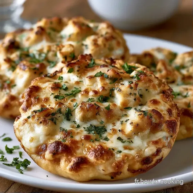 Mini pizzas croustillantes dispos&eacute;es sur un plateau en bois, avec du fromage filant et des herbes vertes fra&icirc;ches.