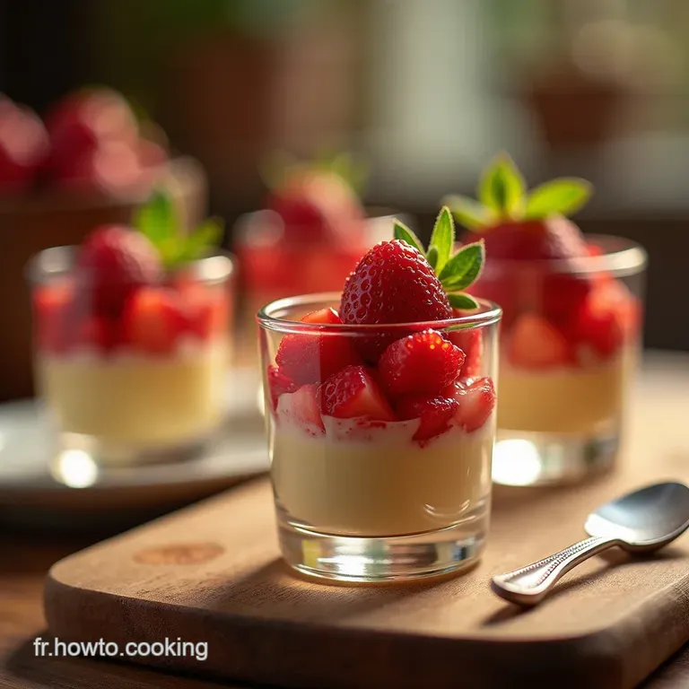 Le Fraisier Express en Verrine Légèreté de Mousseline et Fraises de Saison presentation