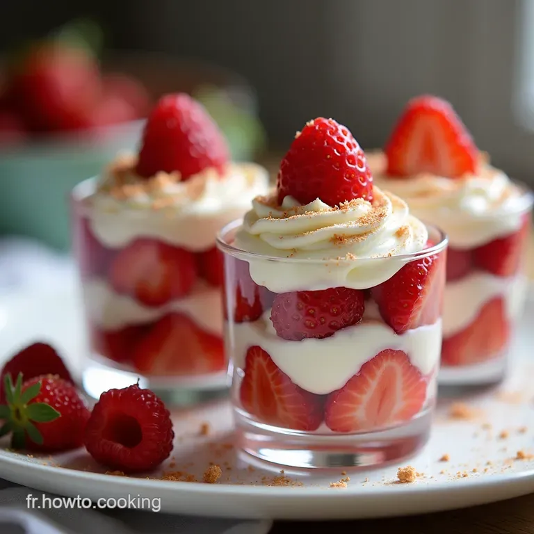 Minifraisiers en Verrines Recette Express Mousseline et Fraises
