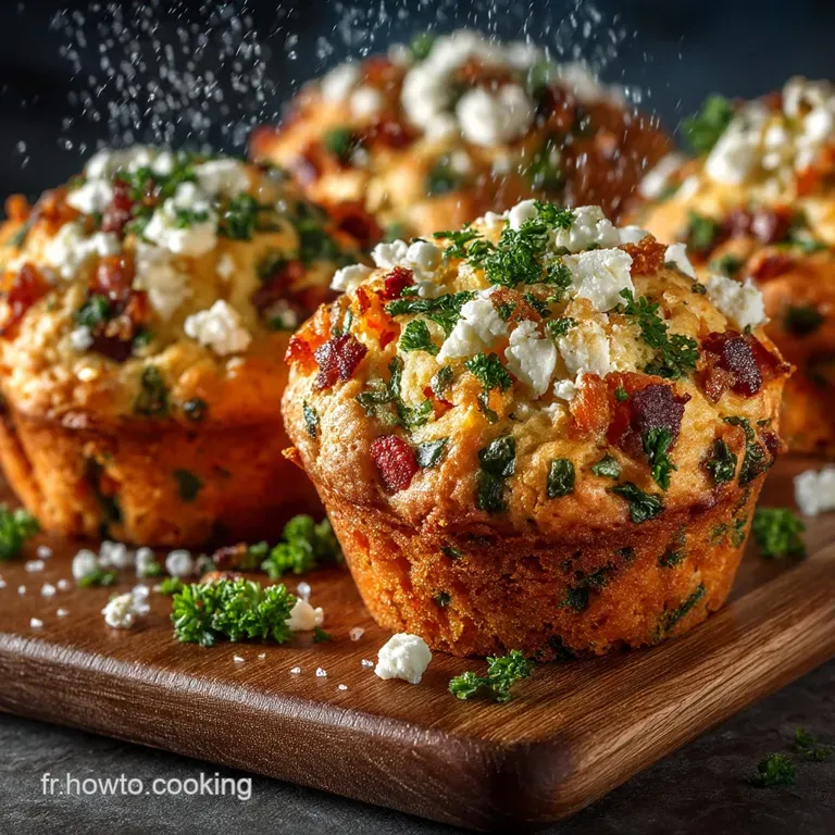 Muffins Gourmands Carotte Bacon Croustillant et Feta Salée LApéritif Qui Fait Wouah presentation