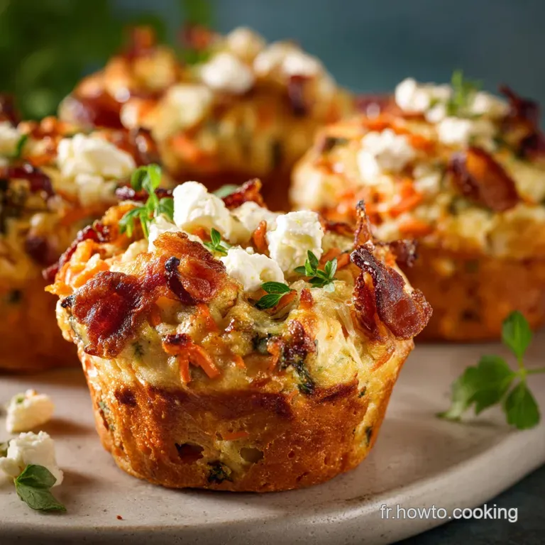 Muffins Carottes Bacon Et Feta : Notre Recette Facile Umami Et Moelleuse presentation