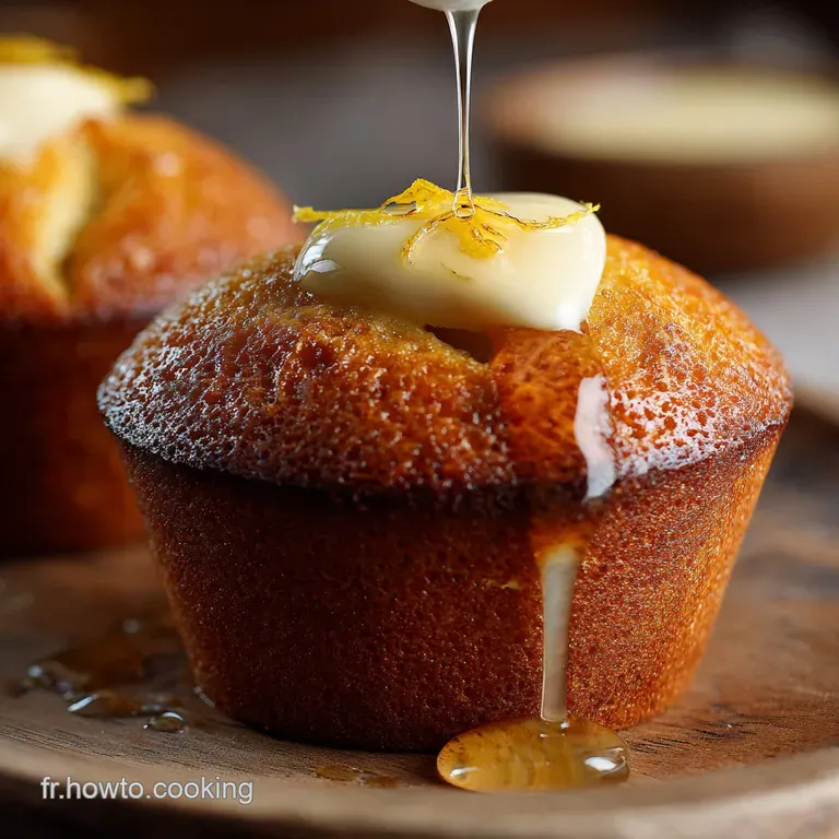 Muffins Citron Miel et Cœur Fondant au Chocolat Blanc Les Coup de Soleil