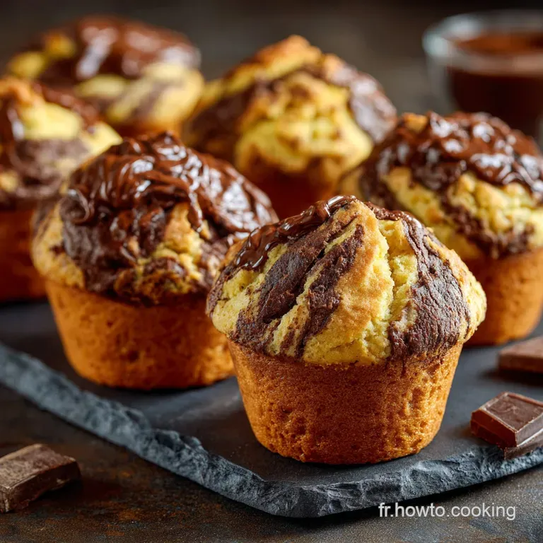 Muffins Marbrés Zébrés au Nutella La Douceur du Goûter à la Française