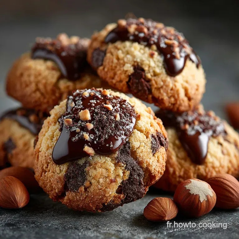 Les Nids Douceur Biscuits Sablés Croustillants aux Noisettes Torréfiées et Cœur Fondant au Chocolat presentation