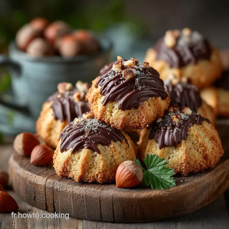 Biscuits Nids aux Noisettes et Chocolat La Recette Sablée Facile