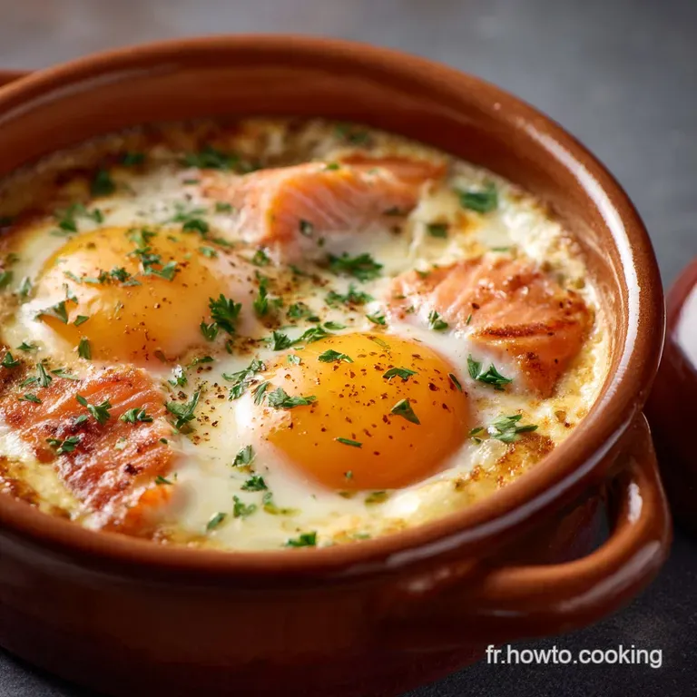 LŒuf Cocotte au Saumon Fumé et Boursin Le Classique de Bistrot