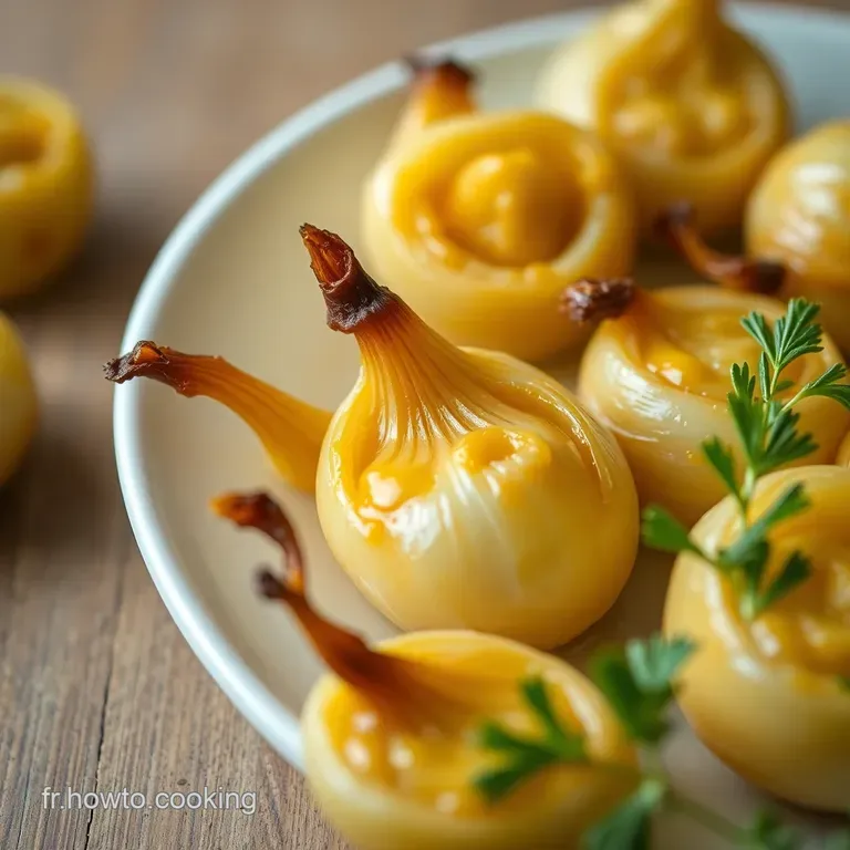 Oignons Caram&eacute;lis&eacute;s &Agrave; La Fran&ccedil;aise presentation
