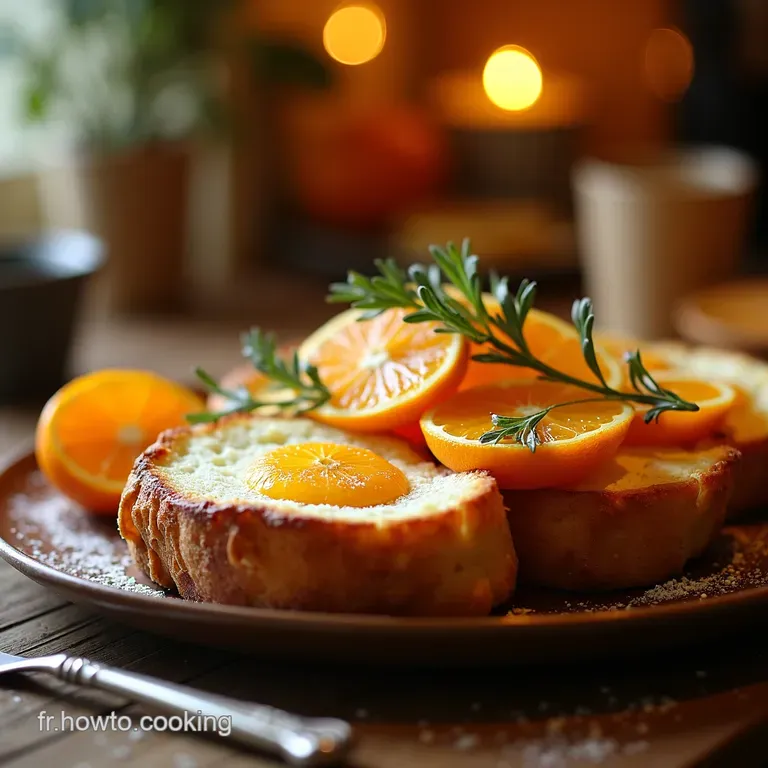 Pain Perdu De No&euml;l &Agrave; Lorange Et Aux &Eacute;pices Douces presentation