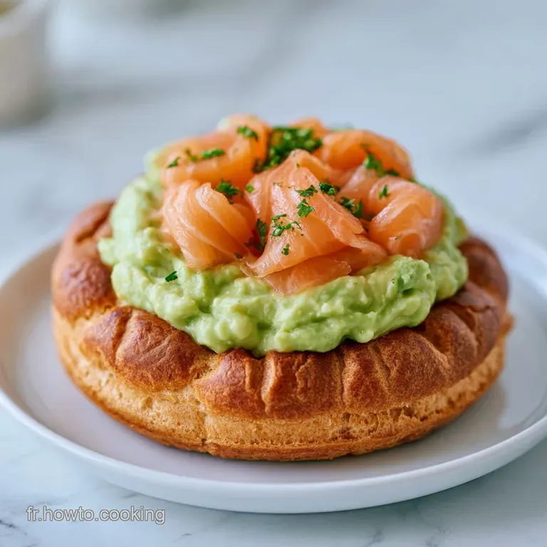 Paris-Brest Sal&eacute; Saumon Avocat: Entr&eacute;e Chic