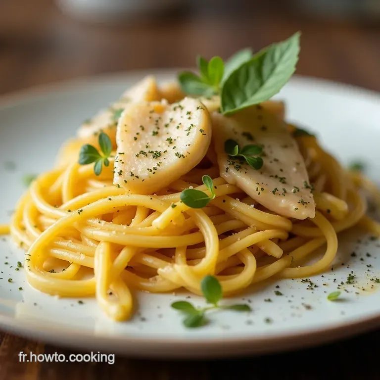 Pâtes à la Crème Poulet et Champignons 40 Min Chrono