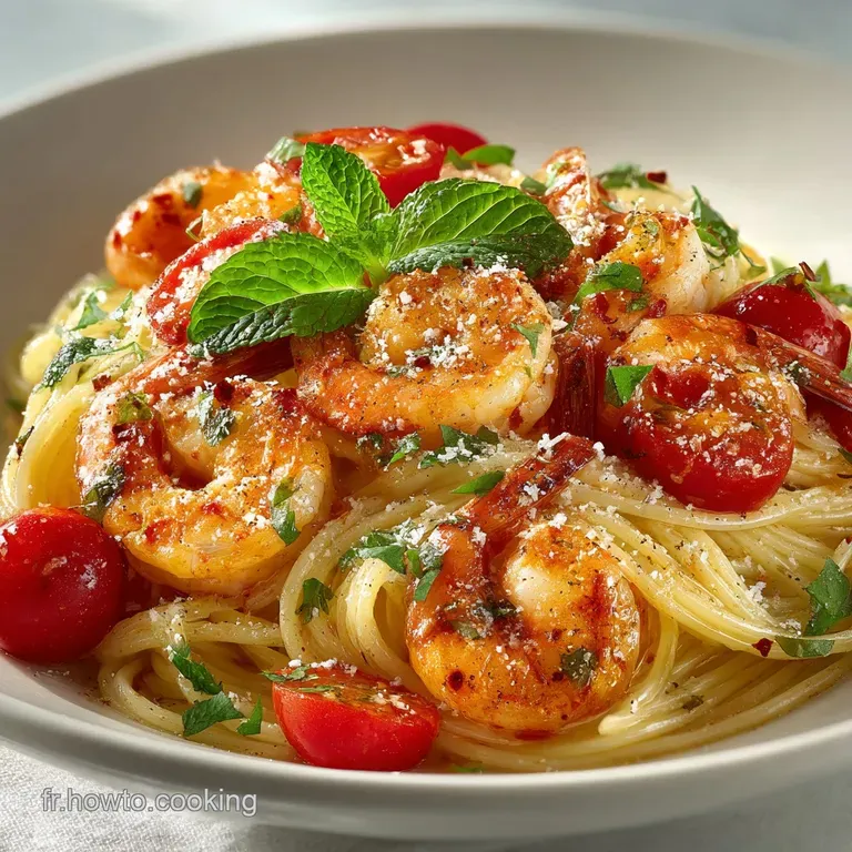 P&acirc;tes Aux Crevettes Et Sauce Tomates : Le Secret De L&eacute;mulsion presentation