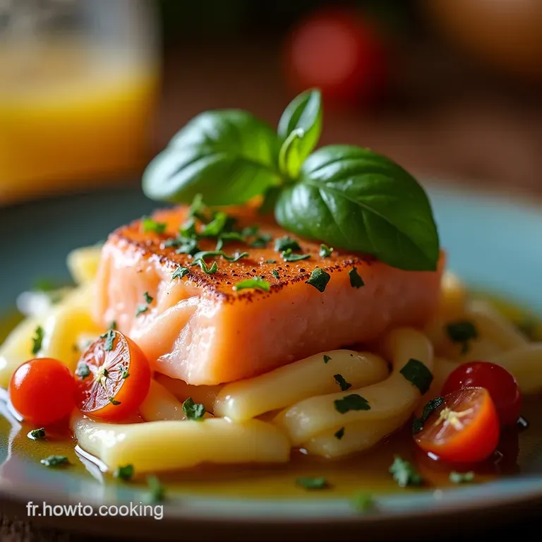 Les Délices de Pêche à la Vapeur Tartare Fraîcheur aux Agrumes et Touche de Basilic presentation