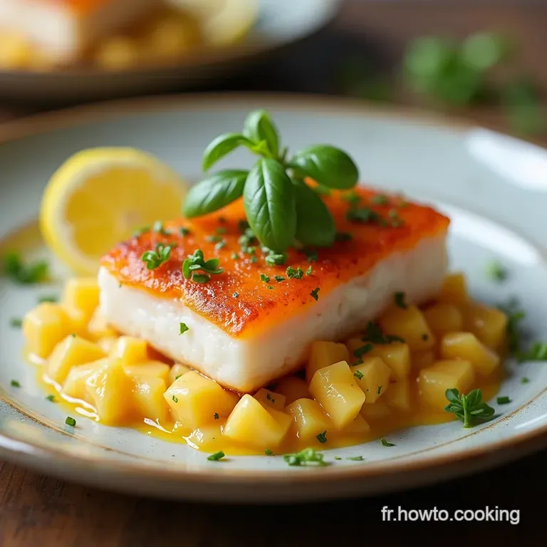 Pêches Cuites Vapeur Tartare de Fruit Dessert Léger dÉté