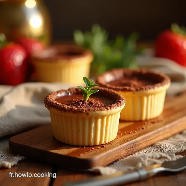 Petits Pots De Cr&egrave;me Au Chocolat Un D&eacute;lice Parisien presentation