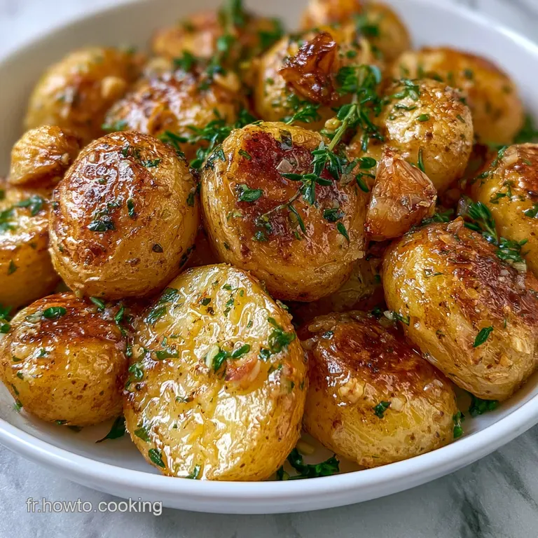 Pommes de Terre R&ocirc;ties &agrave; l Ail et au Beurre au Thym