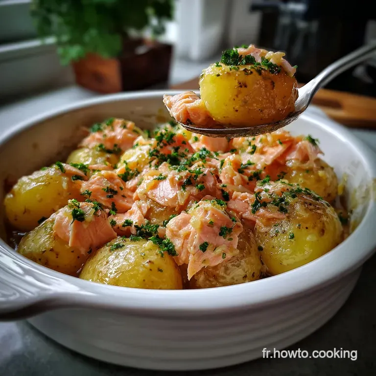Recette De Pommes De Terre Farcies Au Saumon Cr&eacute;meuses presentation