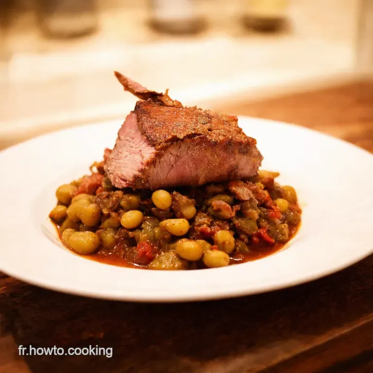 Porc Au Chorizo Et Haricots Blonds Fa&ccedil;on Bistrot presentation